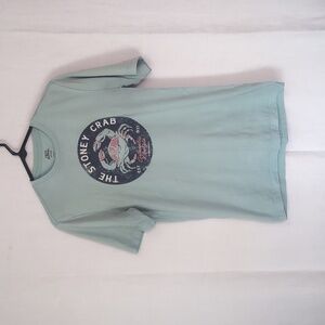 Izod Saltwater Teal The Stoney Crab Tee Size Small